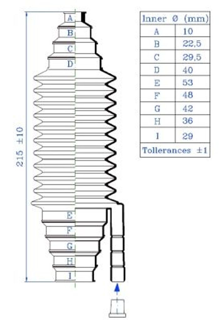 Lenkgetriebeschutz L/R (länge215mm 10mm/29mm) passt zu: BMW 1 (E82); CHRYSLER...