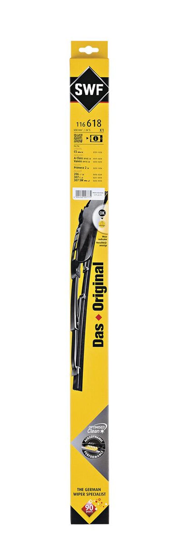 Wischerblatt Bügelwischer vorne mit Spoiler (1Stück) Standard 650mm passt zu:...