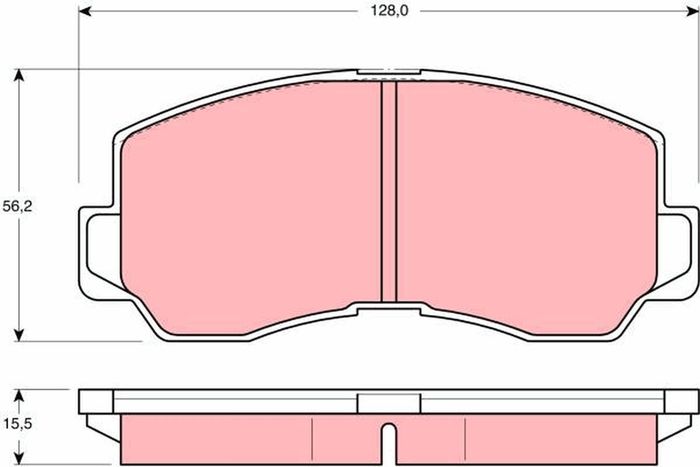 Bremsbelagsatz vorne , passt zu: MITSUBISHI GALANT IV, L 300 / DELICA II, PAJ...