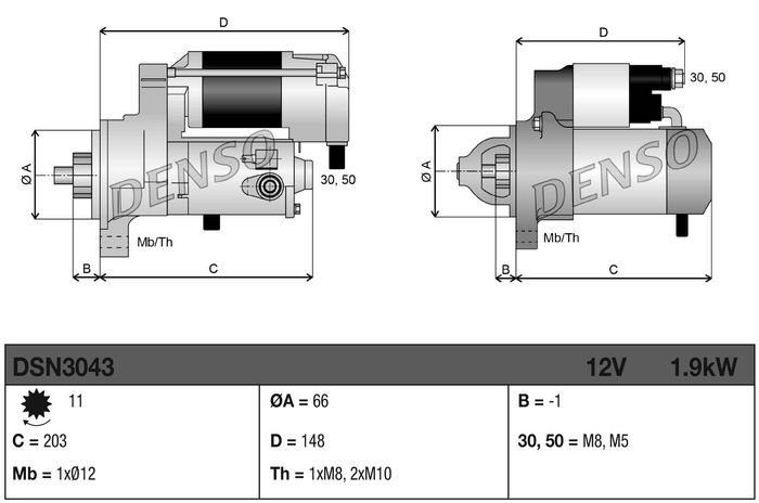 Anlasser (12V, 1,9kW, (en) new with a deposit) passt zu: NISSAN INTERSTAR, PR...