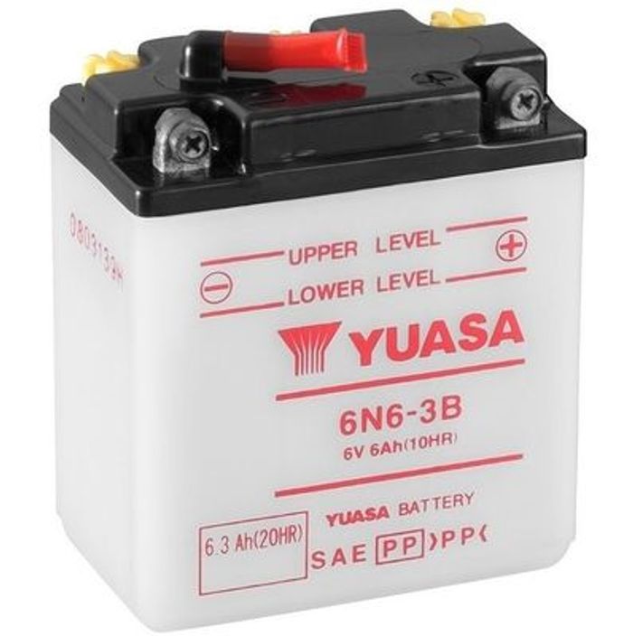 Batterie die Säure/Starterbatterie YUASA 6V 6Ah P+ Betriebs 99x57x111mm Ohne...