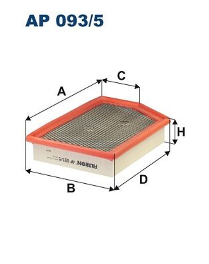 Luftfilter (Filterpatrone) passt zu: JEEP CHEROKEE 2.0D-3.2 11.13