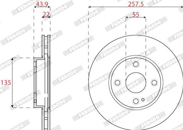 Bremsscheibe vorne L/R passt zu: MAZDA 2, MX-5 IV, MX-5 RF TARGA 1.5/1.5D/1.5...