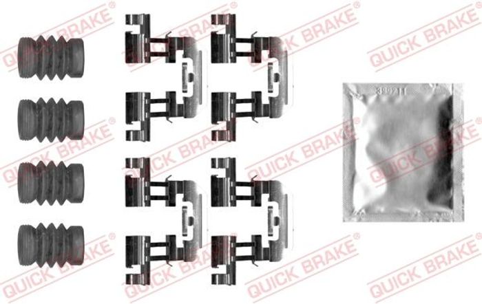 Montagesatz des Bremsklotzes hinten passt zu: MAZDA 3; OPEL CORSA E 1.2-2.2D...