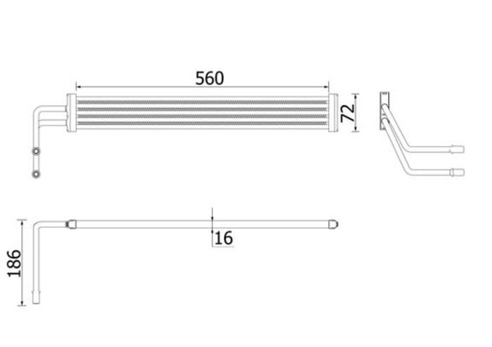 Ölkühler passt zu: BMW 7 (F01, F02, F03, F04) 4.4/4.4H/6.0 09.08-12.15