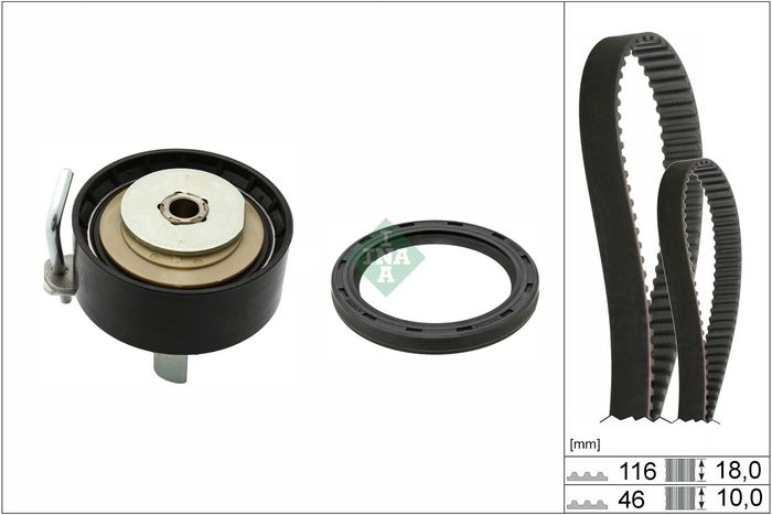 Ventilsteuerung Satz (Riemen + Rolle) passt zu: FORD B-MAX, C-MAX II, ECOSPOR...
