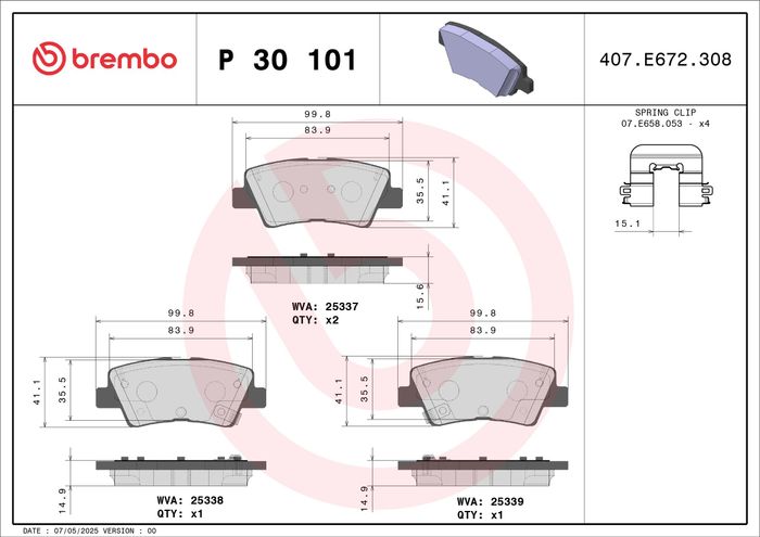 Bremsbelagsatz hinten , passt zu: HYUNDAI ACCENT IV, GETZ, GRANDEUR, I10 II,...