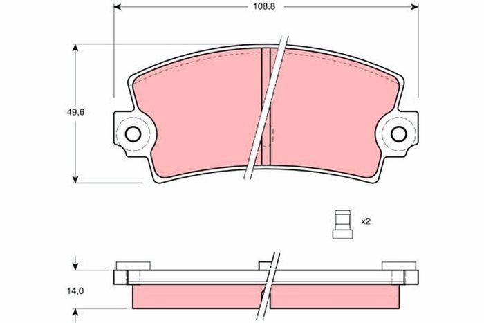 Bremsbelagsatz hinten , passt zu: DACIA NOVA; LOTUS ESPRIT S4; RENAULT 12, 18...