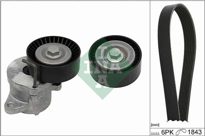 Satz der Rippenriemen (mit Rollen) passt zu: OPEL ASTRA J, ASTRA J GTC, CASCA...