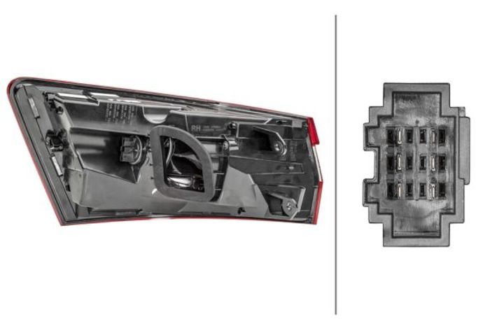 Lampe hinten R (äußerer Teil, LED, rückfahrlicht) passt zu: SKODA SUPERB III...