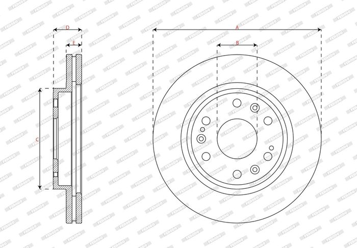 Bremsscheibe vorne L/R passt zu: CHEVROLET AVALANCHE, EXPRESS, EXPRESS 1500,...