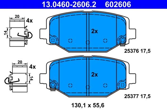 Bremsbelagsatz hinten , passt zu: FIAT FREEMONT; LANCIA VOYAGER 2.0D-3.6LPG 0...