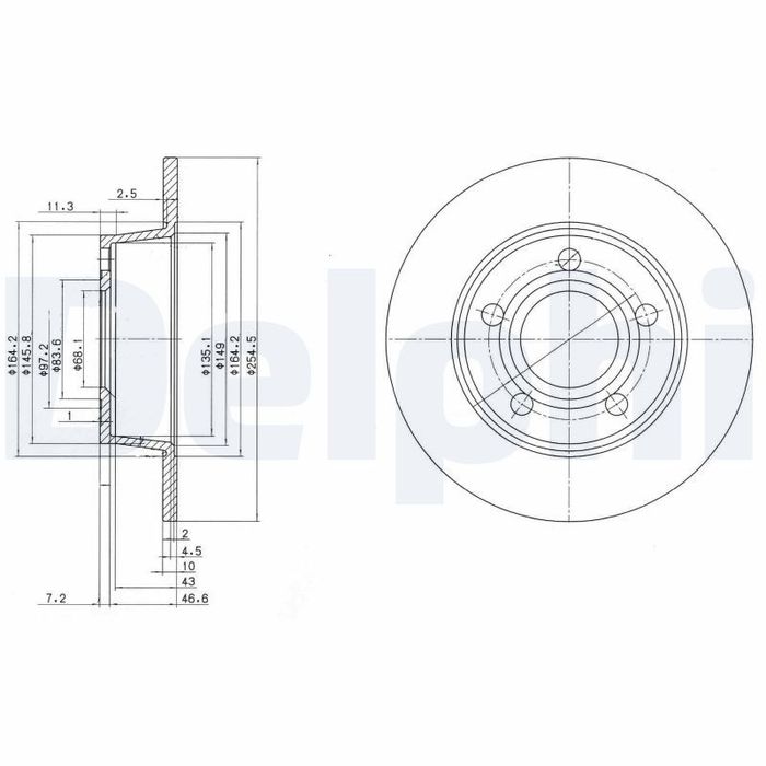 Kpl. Scheibenbremsen hinten L/R passt zu: AUDI A6 C4, A6 C5 1.8-3.0 06.94-01.05