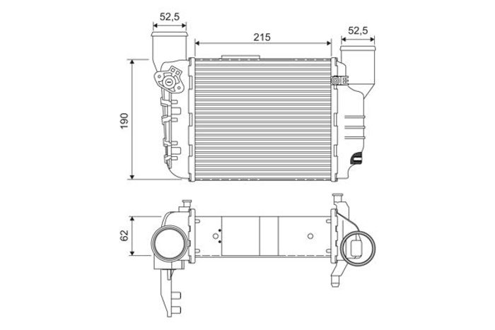 Ansaugluftkühler passt zu: AUDI A4 B6, A4 B7; SEAT EXEO, EXEO ST 1.8 11.00-05.10