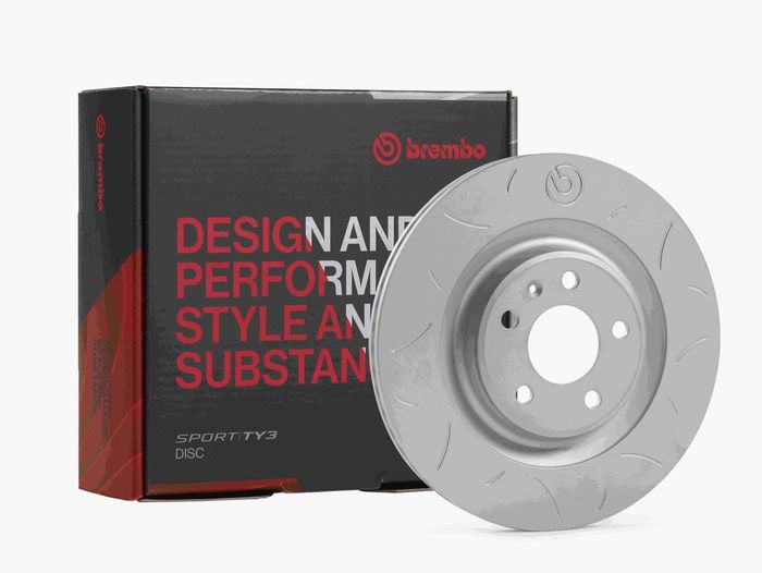Hochleistungsbremsscheibe, BREMBO SPORT TY3, 1Stück, geschlitzt, hinten, auße...