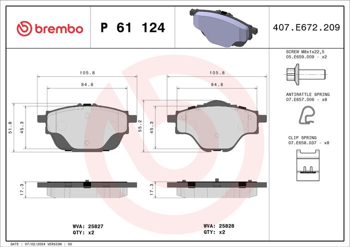 Bremsbelagsatz hinten , passt zu: DS DS 4 II, DS 7, DS 9; CITROEN C4 GRAND PI...