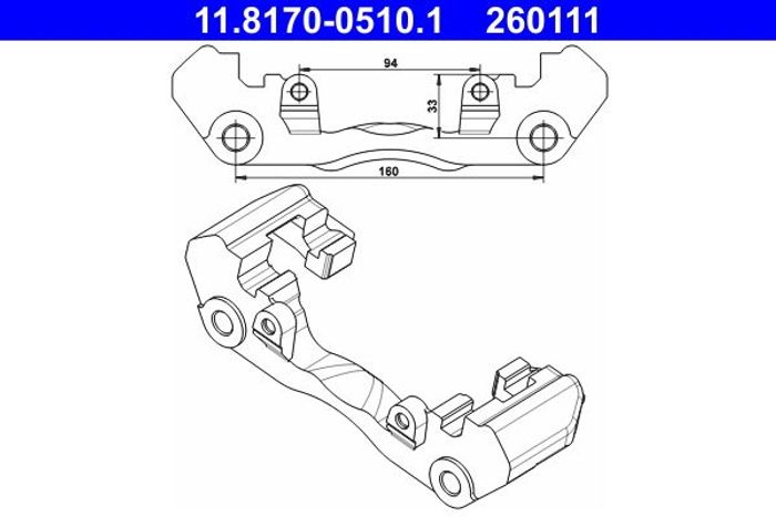 Halter, Bremssattel