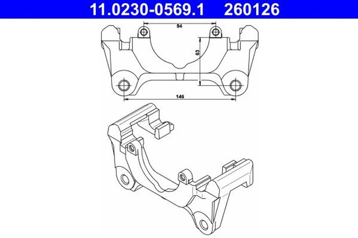 Halter, Bremssattel