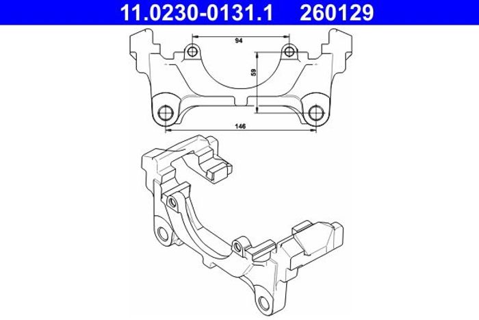 Halter, Bremssattel