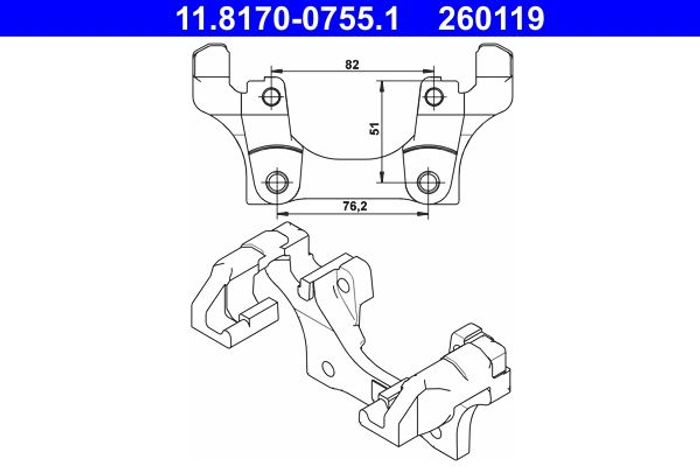 Halter, Bremssattel