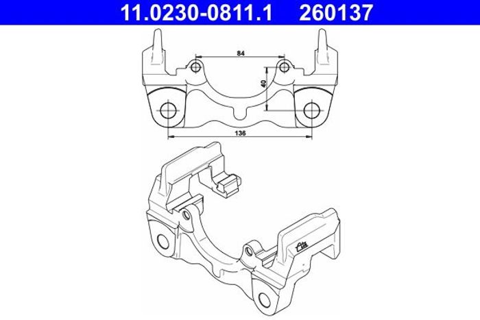 Halter, Bremssattel