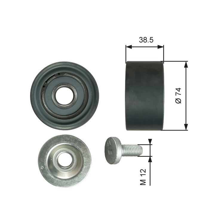 Umlenk-/Führungsrolle, Keilrippenriemen