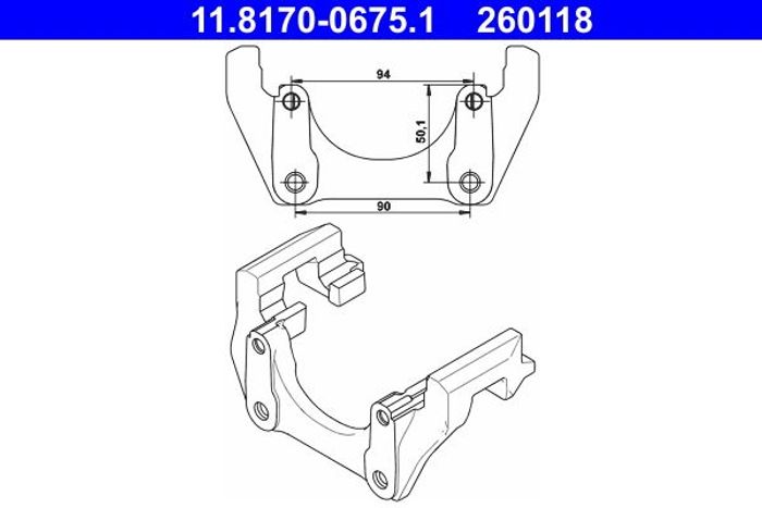 Halter, Bremssattel