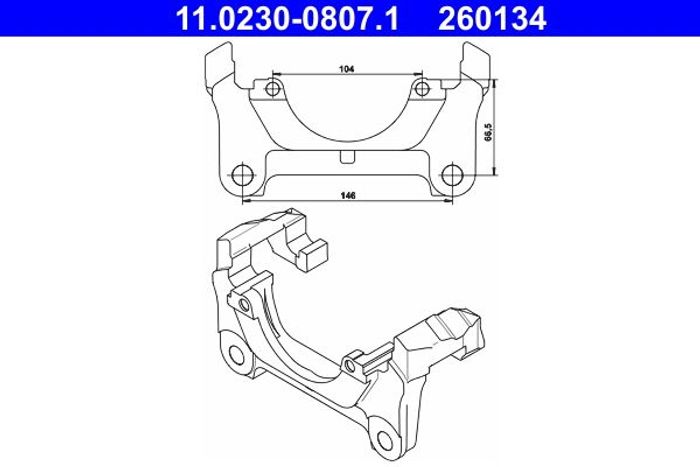Halter, Bremssattel