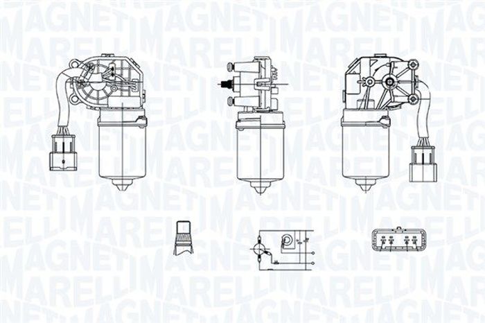 Wischermotor vorne passt zu: CITROEN C5 I, C5 II 03.01-09.08