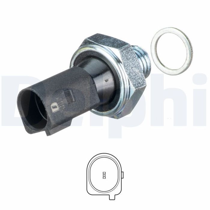 Öldrucksensor (0,5bar, 1 pin, schwarz) passt zu: MERCEDES A (W169), B SPORTS...