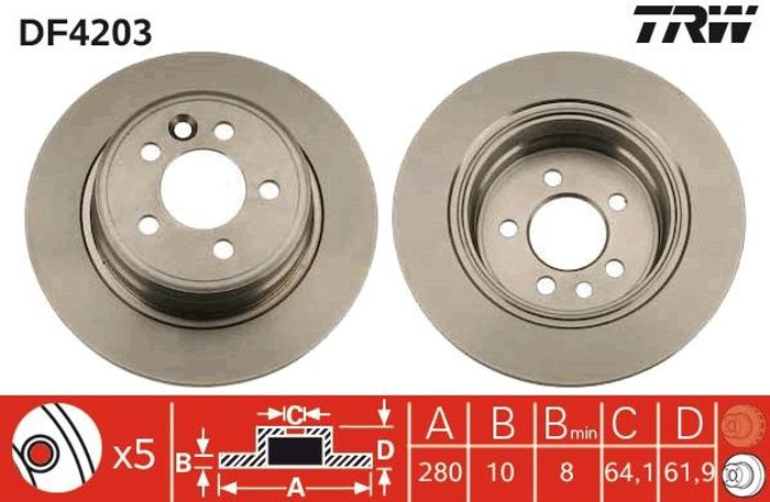 Bremsscheibe hinten L/R passt zu: MG ZT, ZT- T; ROVER 75, 75 I 1.8-4.6 02.99-...