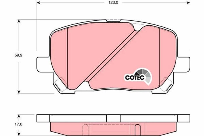 Bremsbelagsatz vorne , passt zu: PONTIAC VIBE; TOYOTA AVENSIS VERSO, NOAH/VOX...