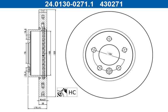 Bremsscheibe vorne L/R passt zu: MAN TGE; VW CRAFTER, GRAND CALIFORNIA CAMPER...