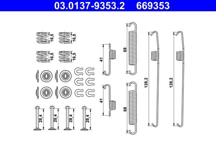 Montagesatz der Bremsbacken passt zu: DAIHATSU CUORE VII, MATERIA, SIRION; SU...