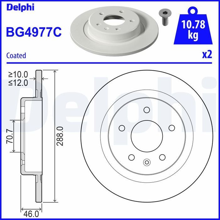 Kpl. Scheibenbremsen hinten L/R passt zu: OPEL INSIGNIA B, INSIGNIA B COUNTRY...