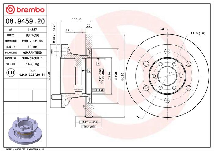 Bremsscheibe vorne L/R passt zu: IVECO DAILY I, DAILY II, DAILY III 2.3D-3.0D...