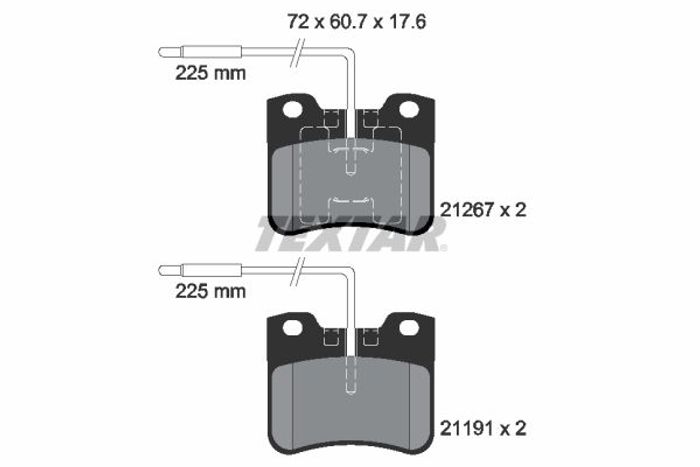 Bremsbelagsatz vorne , passt zu: CITROEN AX, SAXO; PEUGEOT 106 I, 106 II 1.0-...