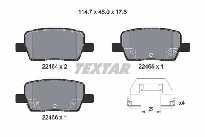 Bremsbelagsatz hinten , passt zu: CADILLAC CT6, XT5; CHEVROLET CAMARO 2.0/3.0...