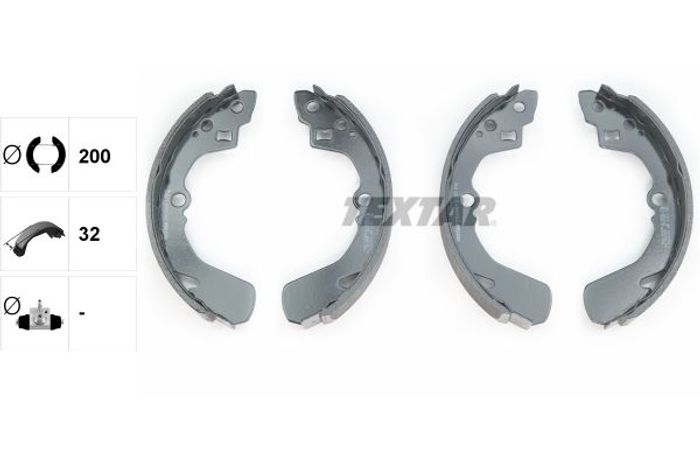 Bremsbacke passt zu: DAIHATSU APPLAUSE I, APPLAUSE II, CHARADE III; GEO METRO...