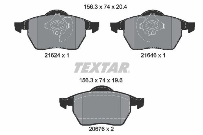 Bremsbelagsatz vorne , passt zu: AUDI 100 C3, 80 B4, A4 B5, A6 C4; VW PASSAT...