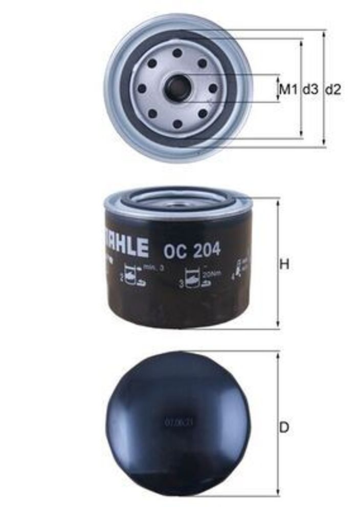 Ölfilter passt zu: VOLVO 140, 240, 260, 340-360, 740, 760, 780, 850, 940, 940...