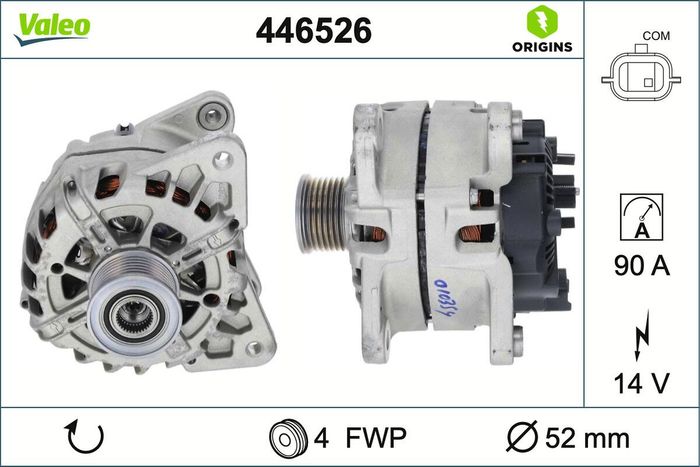 Alternator (14V, 90A, (en) new with a deposit) passt zu: DACIA LOGAN II, LOGA...