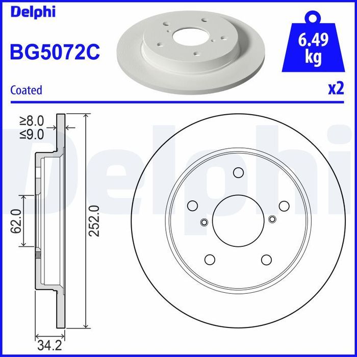 Kpl. Scheibenbremsen hinten L/R passt zu: SUZUKI SWIFT V 1.4/1.4H 09.17