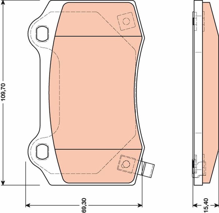 Bremsbelagsatz hinten , passt zu: CHEVROLET CAMARO; CHRYSLER 300C; DODGE CHAL...