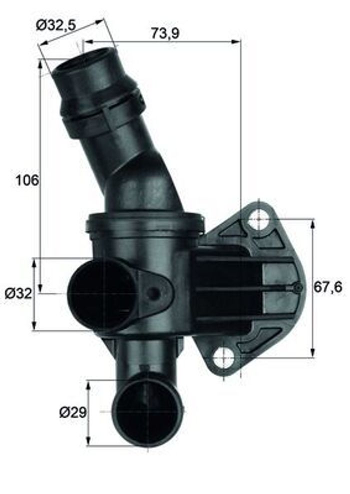 Kühlmittelthermostat (80°C, gehäuse) passt zu: AUDI A1, A3, TT; SEAT LEON; VW...