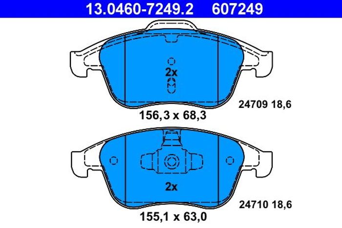 Bremsbelagsatz vorne , passt zu: RENAULT CLIO IV, GRAND SCENIC III, LAGUNA, L...