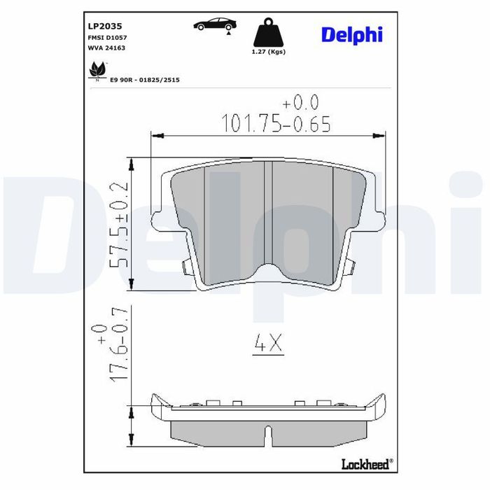 Bremsbelagsatz hinten , passt zu: CHRYSLER 300C; DODGE CHALLENGER, CHARGER; L...
