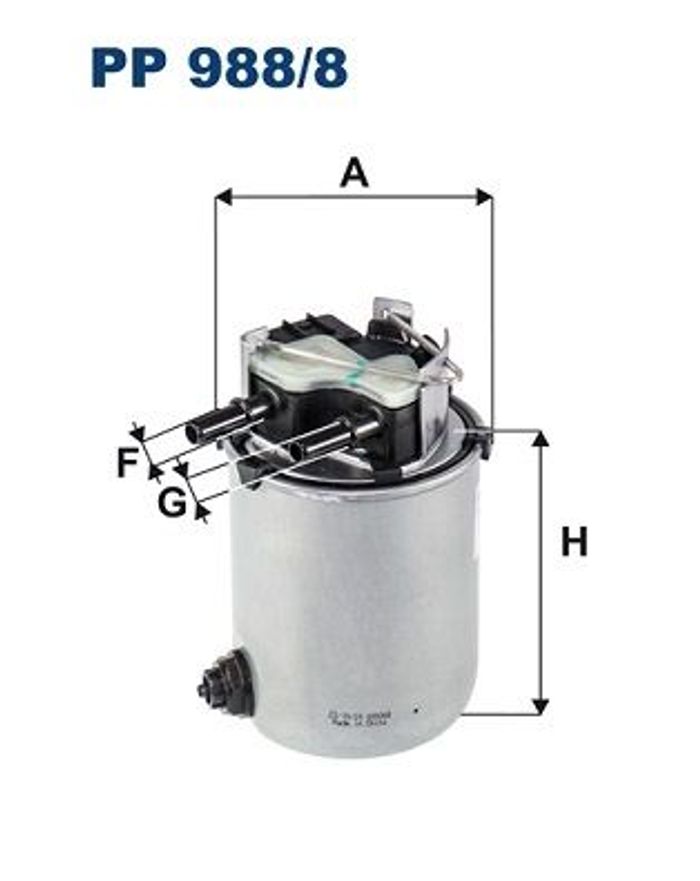 Kraftstofffilter passt zu: NISSAN X-TRAIL, X-TRAIL III; RENAULT KOLEOS II 1.6...