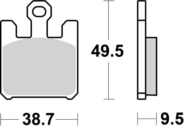 Bremsbeläge vorne, anwendung: rennen/straße, material: sintern-SR, 49,5x38,7x...