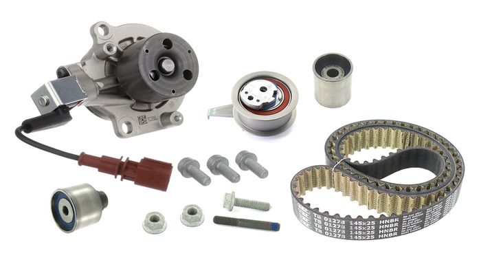 Ventilsteuerung Satz (Riemen + Rolle + Flüssigkeitspumpe) passt zu: AUDI A3,...